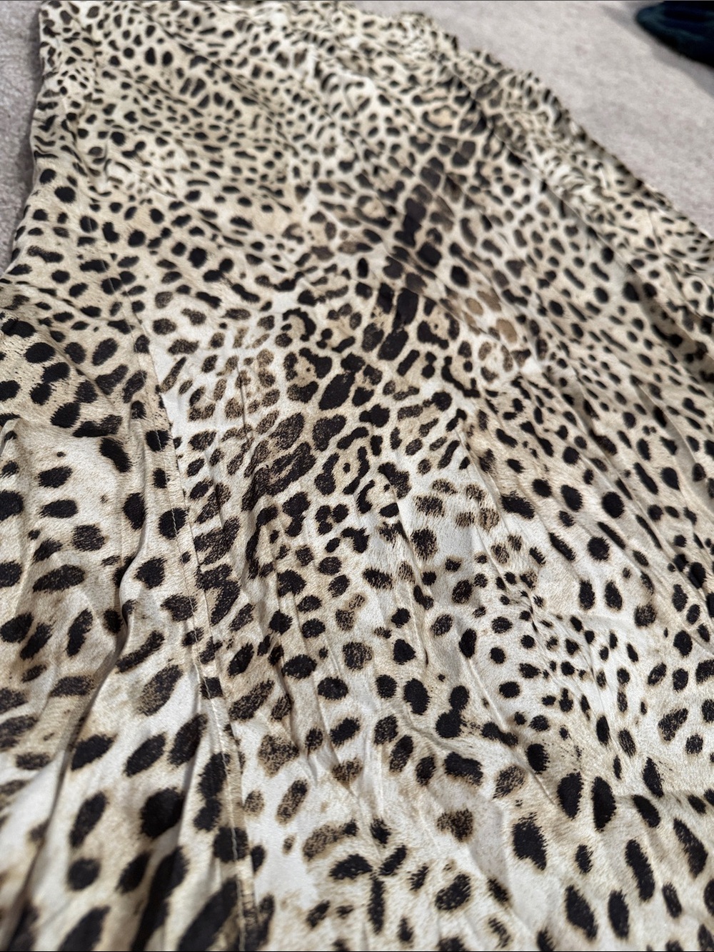 Vintage ROBERTO CAVALLI Leopard Silk Skirt Sz S - Picture 8 of 10